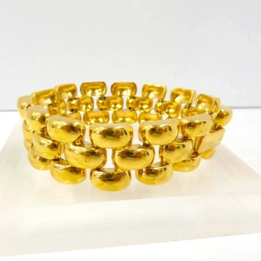 Vintage Nina Ricci 24K Gold Plated Bracelet